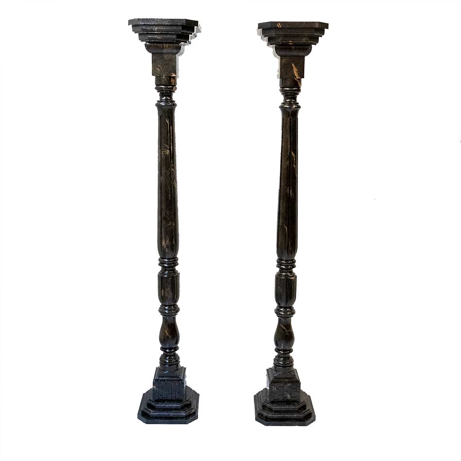 Maceteros con imitación a mármol negro