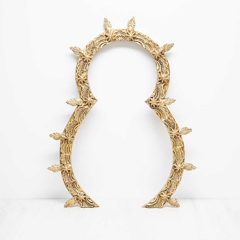 Ráfaga dorada en pan de oro para imagen