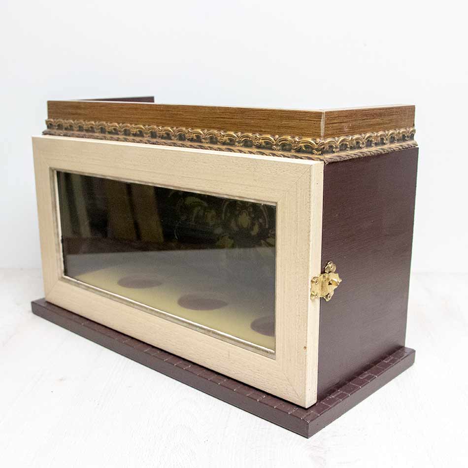 Estuche Santos Óleos marrón