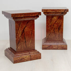 Pedestales policromados tonos marrones