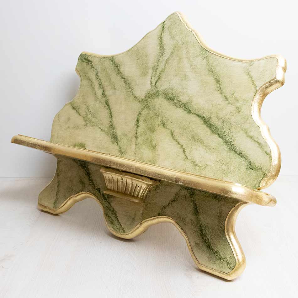 Atril de sobremesa imitación mármol verde