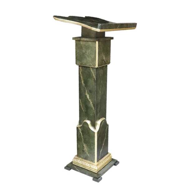 Atril imitación a mármol verde y pan de oro