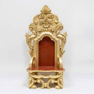 Sillón dorado para Niño Jesús