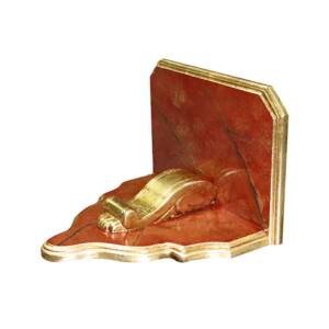 Ménsula imitación a mármol y dorado en pan de oro